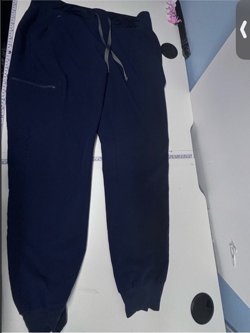 FIGS Zamora Jogger Scrub Pants Navy Blue size Medium PO#1808 - Picture 2 of 4
